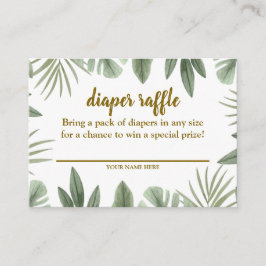 Safari Diaper Raffle Tilläggskort