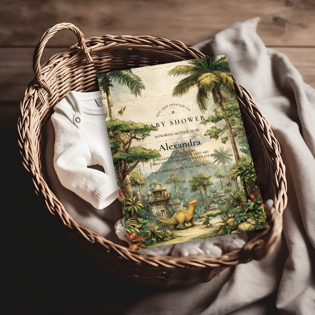 Safari Dino Baby Shower Inbjudningar (Skapare uppladdad)