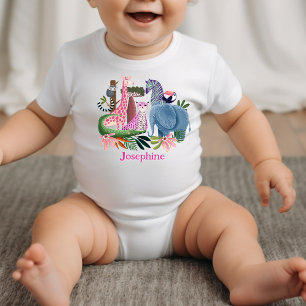 Safari djungeldjur tjej födelsedag t shirt