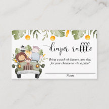 Safari-djungeltemat Förkortning av raffkort