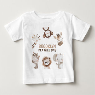 Safari-djur 1-års födelsedag t shirt