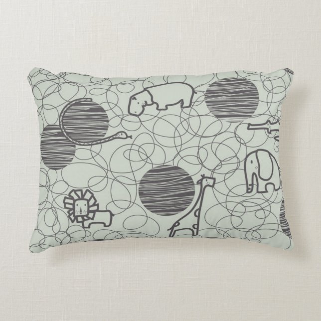 Safari-djur 1 prydnadskudde (Framsidan)