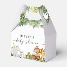 Safari Djur Baby Shower Förmånslåda Presentaskar