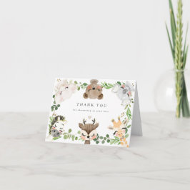 Safari Djur Baby Shower Tacksamhetskort Tack Kort