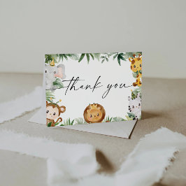 Safari-djur Babykalas Tacksamhetskort Tack Kort