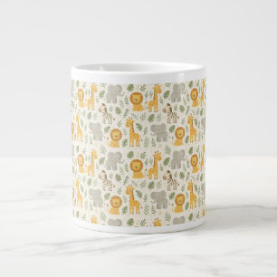 Safari djur barnkammare tryck jumbo mugg
