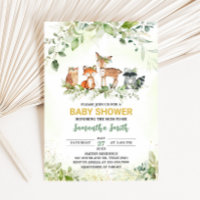 Safari Djur Botanisk Bebis Shower 