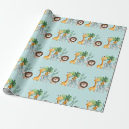 Safari Djur djungel Tropisk Presentpapper