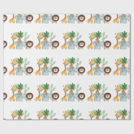 Safari Djur djungel Tropisk Presentpapper