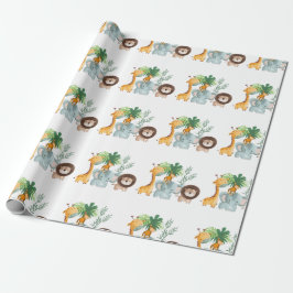 Safari Djur djungel Tropisk Presentpapper