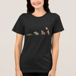 Safari-djur (Elefant, Giraff, Krokodil & Noshörnin T Shirt