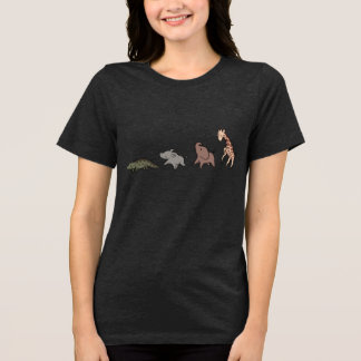 Safari-djur (Elefant, Giraff, Krokodil & Noshörnin T Shirt
