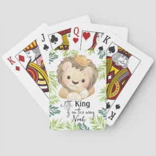 Safari-djur i baby lejona kung, babyskor casinokort