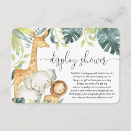 Safari-djur - könsneutral visning dusch tilläggskort