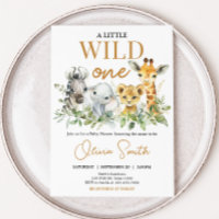 Safari Djur Lilla Vilda En Bebis Shower
