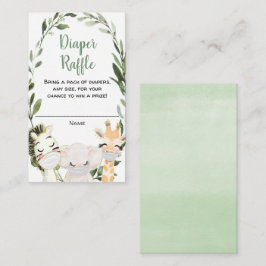 Safari-djur maskerar grönaktiga, blöjande raffkort tilläggskort