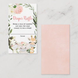 Safari-djur med maskblöjande raffelkort tilläggskort