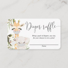 Safari-djur med maskblöjande raffelkort tilläggskort