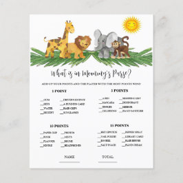 Safari Djur Mummas Handväska Baby Shower Lek