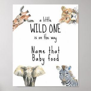 Safari-djur - Namn-livsmedel från baby Poster
