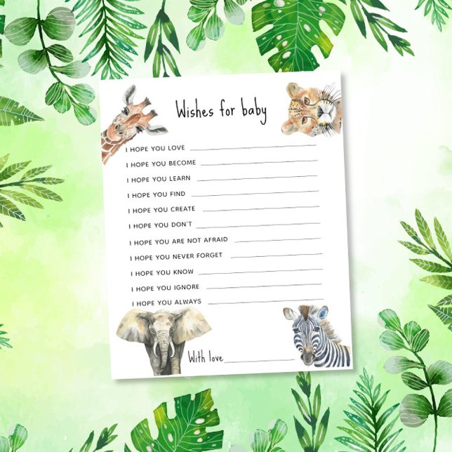 Safari-djur - Önskemål för baby (Skapare uppladdad)
