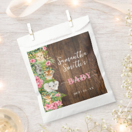 Safari Djur Rosa Rustik Baby Shower Fest