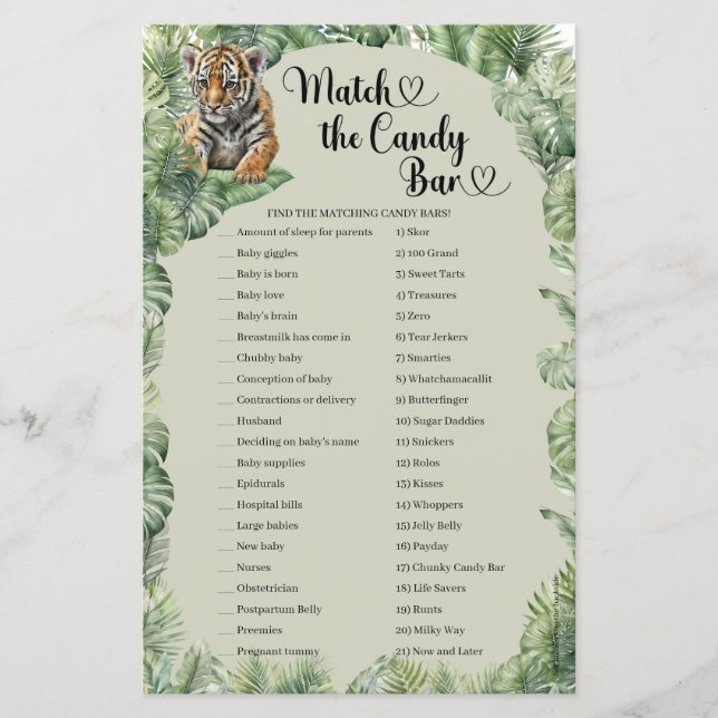 Safari-djur Tropical Match Candy Pub-viltet (Framsida)