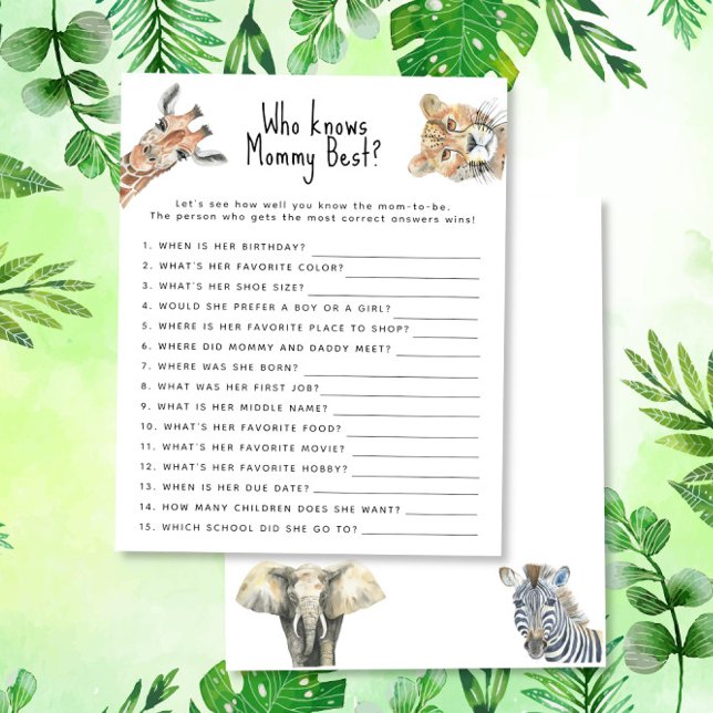 Safari-djur - Vem vet bäst mamma (Skapare uppladdad)