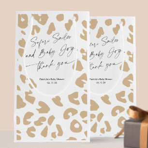 Safari-djurskrift Modern Baby Shower Goodie-påse