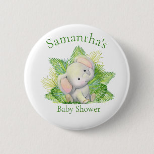 Safari Elephant Baby Shower Button Knapp