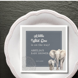 Safari Elephant Baby Shower Party Napkins Pappersservett