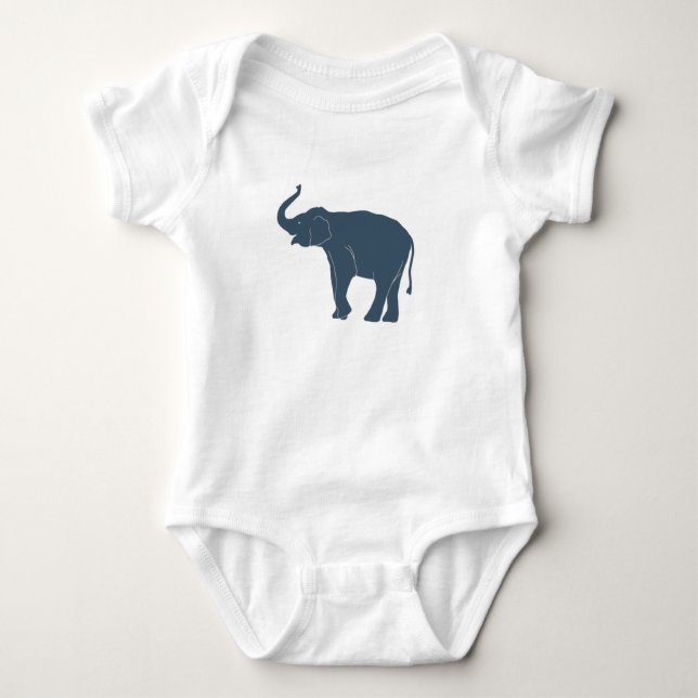 Safari Elephant Body Kostym för Baby av Deb Jeffre T Shirt (Framsida)