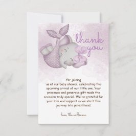 Safari elephant flicka dusch tack kort