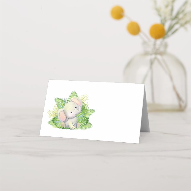 Safari Elephant Placeringskort (Framsida)