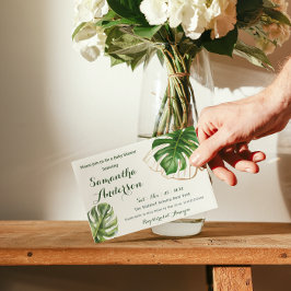 Safari enkel tropisk Vild en babystötare Inbjudningar