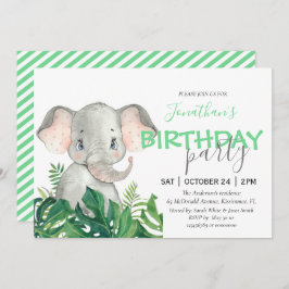 Safari-födelsedag Elephant Meddelande