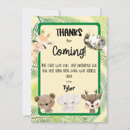 Safari-födelsedag Tackkort Tack Kort