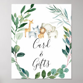 Safari Foliage WAN Baby Shower Sign Sign Poster
