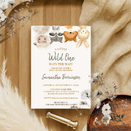 Safari Forest Animal Sheep Raccoon Fox Rabbit Inbjudningar