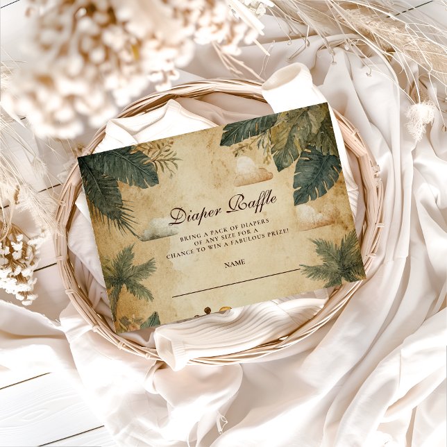 Safari Forest Creatures Diapper Raffle Tilläggskort (Skapare uppladdad)