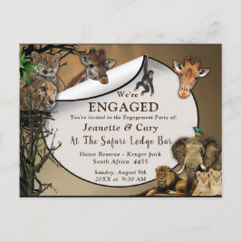 Safari Förlovning utomhus Inbjudan Vykort