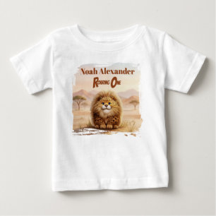 Safari Första Födelsedag Zuberi Fluffiga Leopard F T Shirt