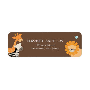 Safari Friends Adressetiketters Returadress Etikett