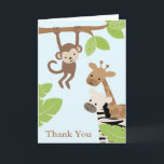 Safari Friends Birthday Tack Kort<br><div class="desc">Grafik © Cocoa Studio</div>