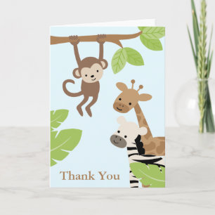 Safari Friends Birthday Tack Kort
