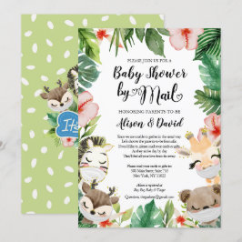 Safari Friends | BOY Baby Shower by Mail Inbjudningar