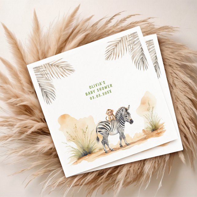 Safari Gender Neutral Baby Shower Pappersservett (Skapare uppladdad)