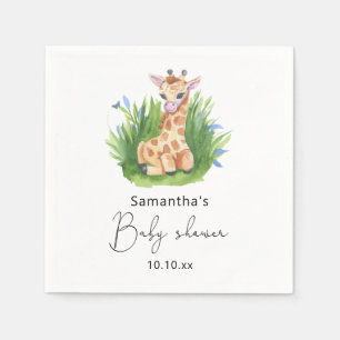 Safari Giraff baby shower Pappersservett