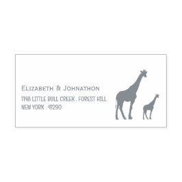 Safari Giraff Returadress Självfärgande Stämpel