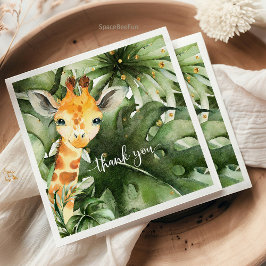 Safari Giraffe Baby Shower Pappersservett